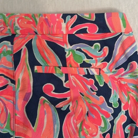Lilly Pulitzer Kelly Ankle Pants in Resort Navy Banana Flambe Women’s Sz 8 - Picture 3 of 12